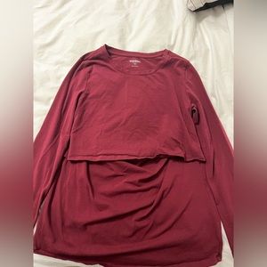 Old Navy nursing top - burgundy small